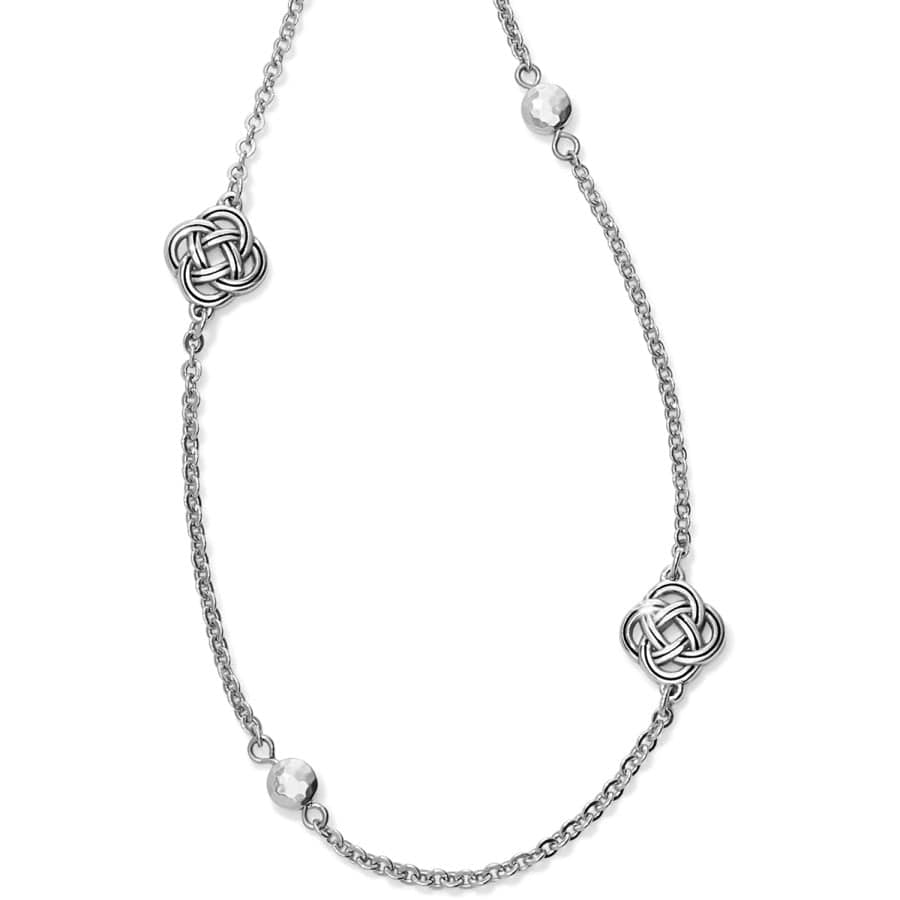 Delicate Interlok Knot Long Necklace for Layering