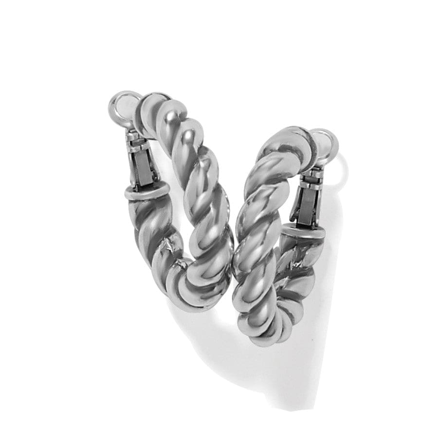 Twisted Leverback Hoop Earrings - Roman Column Inspired Design