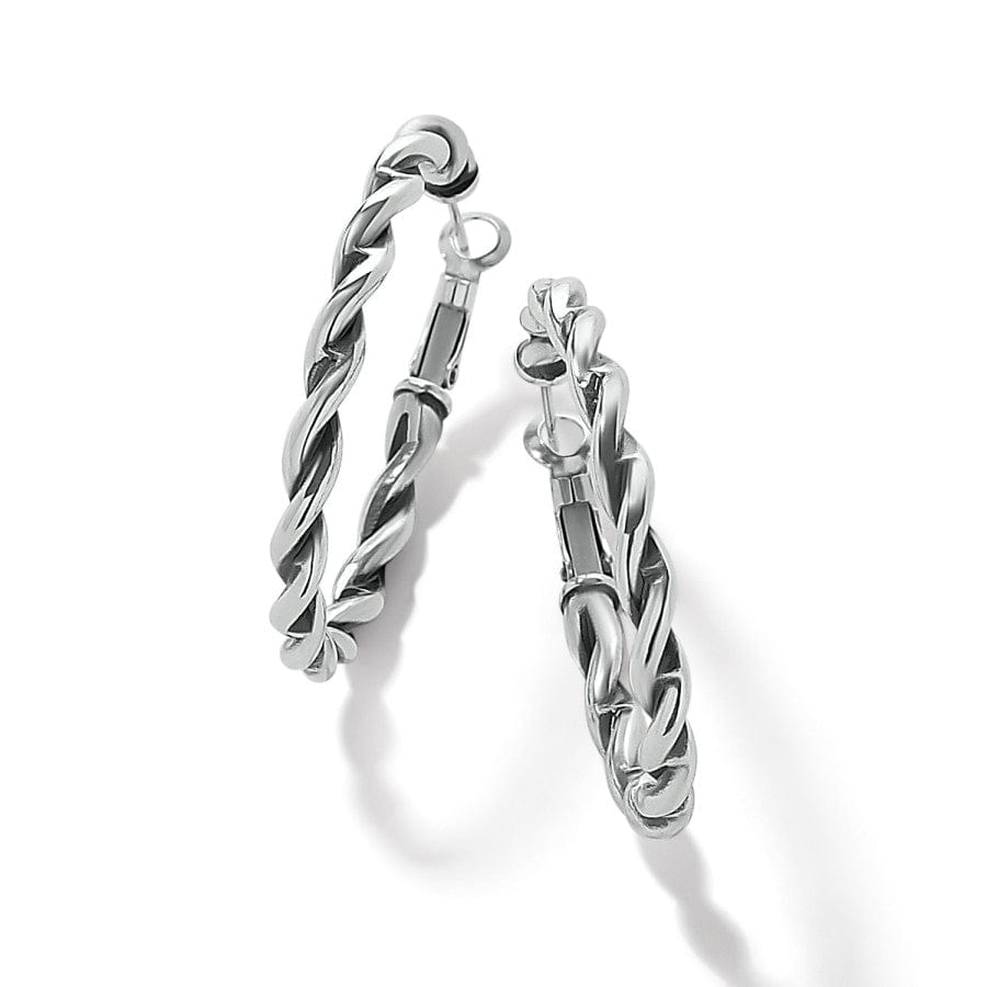 Twist Leverback Hoop Earrings - Roman Column Inspired Design
