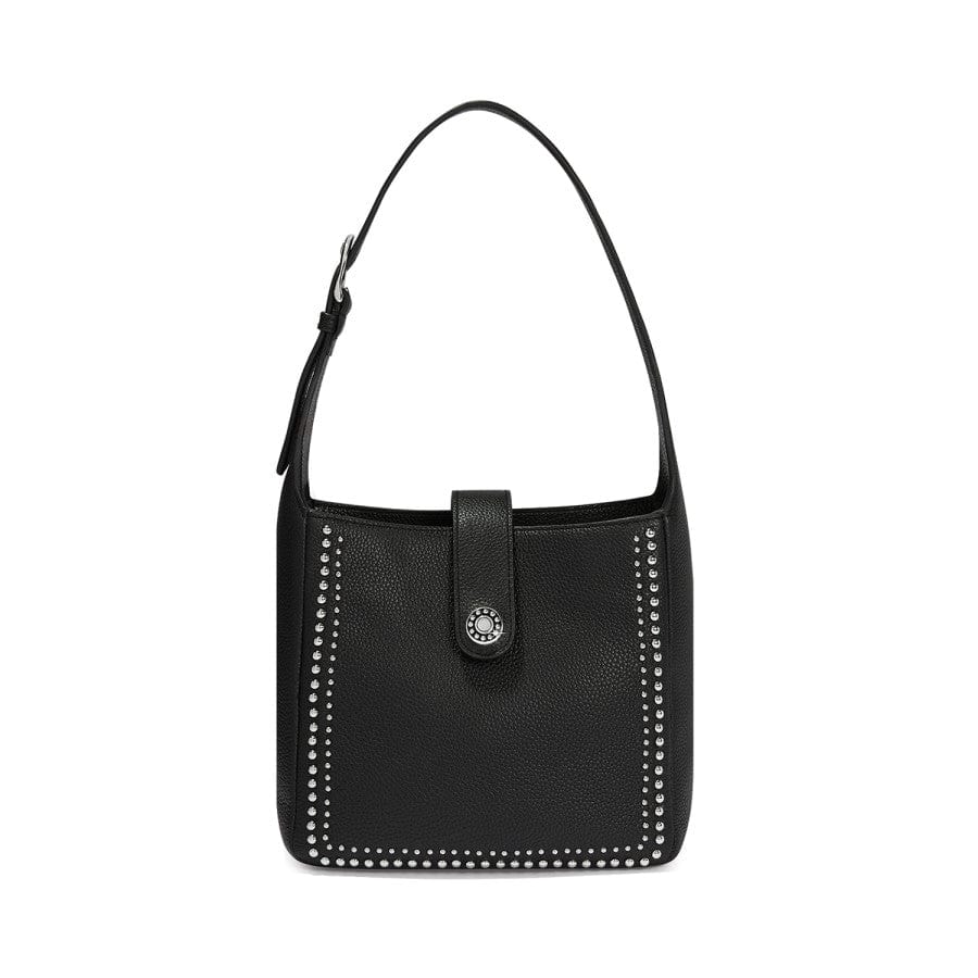Jill Pebbled Leather Shoulder Bag with Zip Pocket