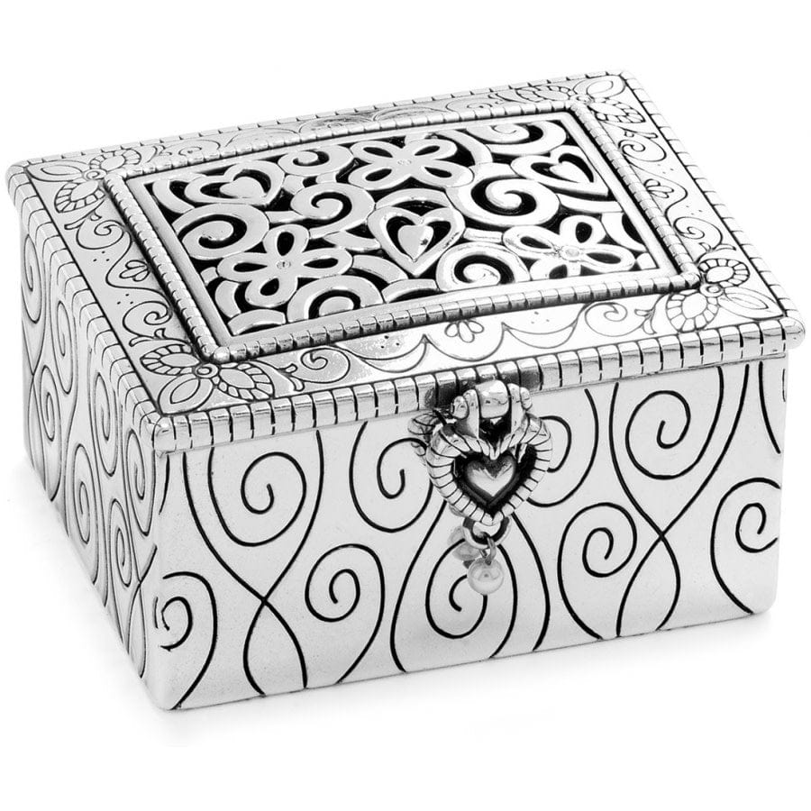 Brighton Lacie Daisy Jewel Box with Crystals & Pearl Dangle