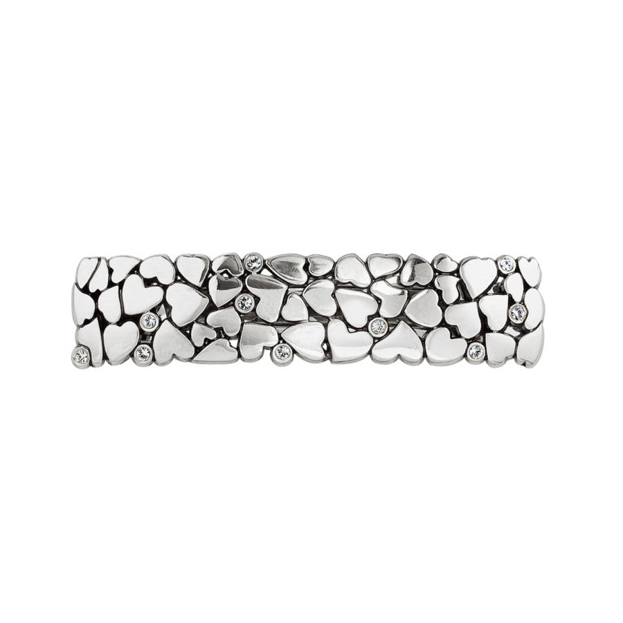 Le Beau Crystal Heart Hair Barrette – Large Clasp Design