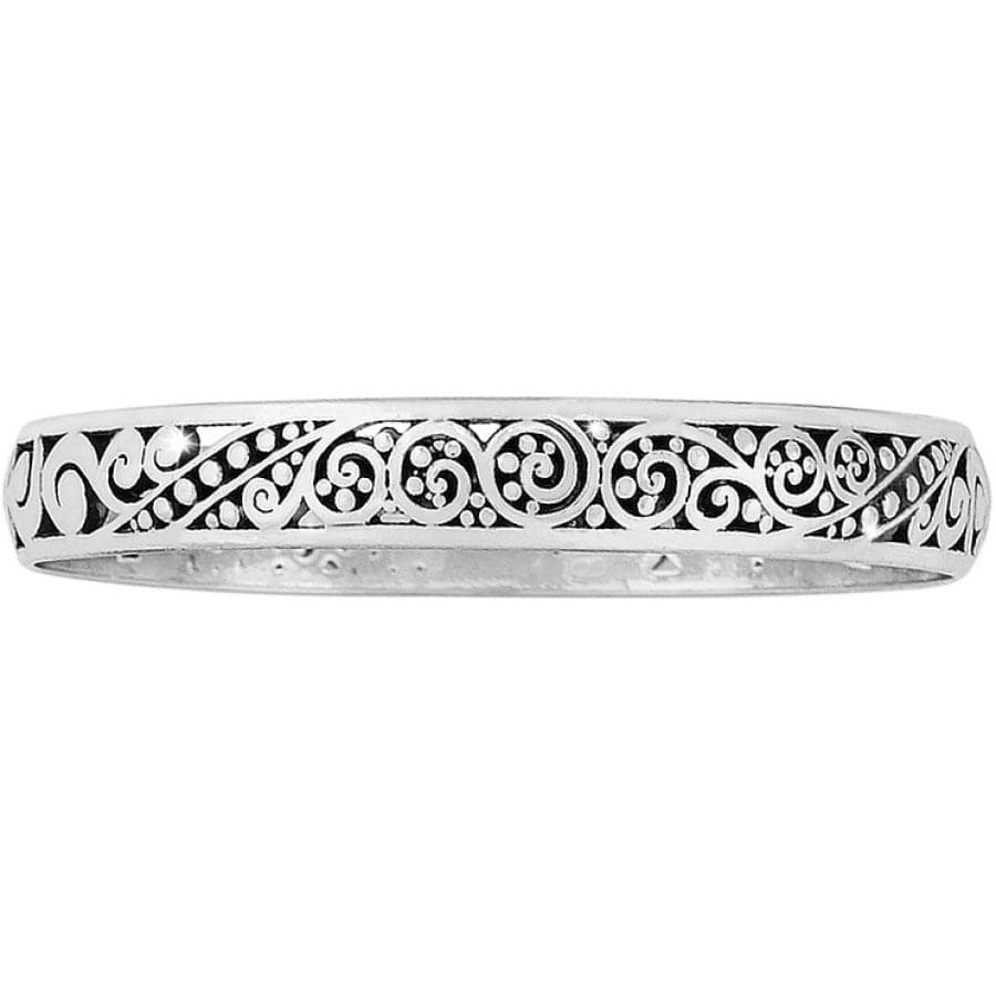 Delicate Scroll Love Affair Bangle - Stackable Slim Bracelet