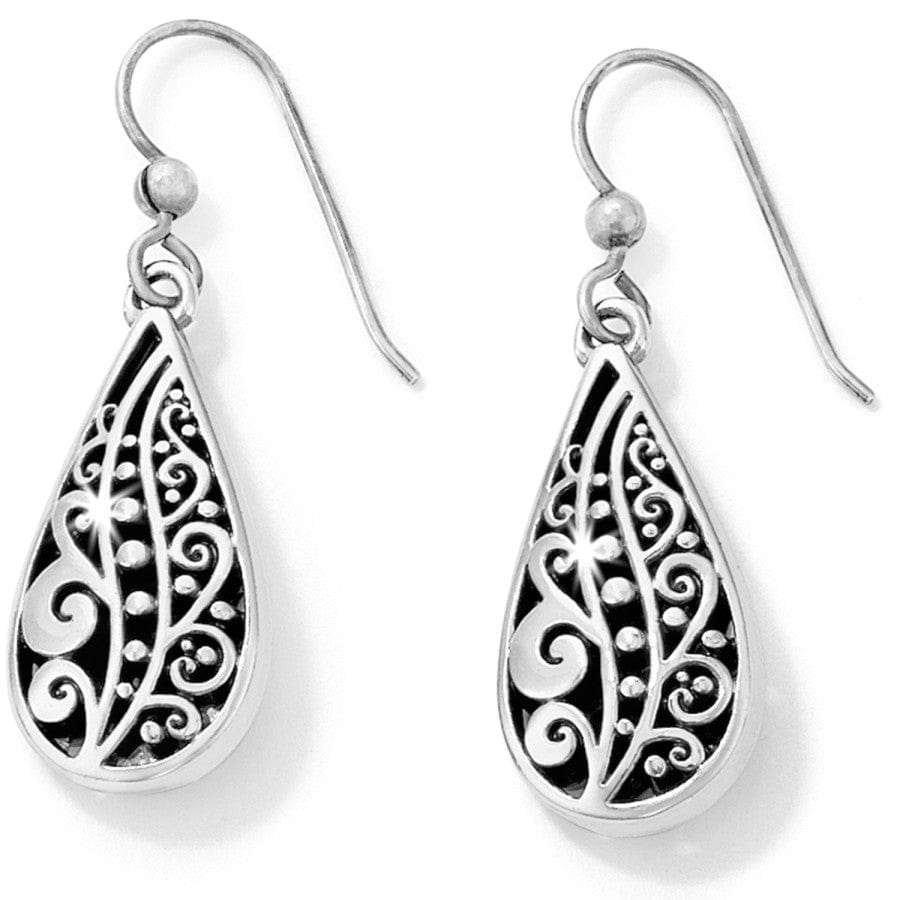 Sculpted French Wire Earrings - Handcrafted Tear Drop Design