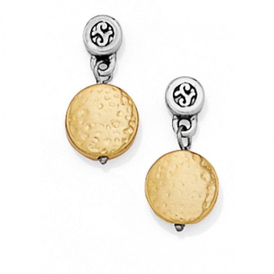 Hammered Gold Drop Earrings | Mediterranean Post Short Style