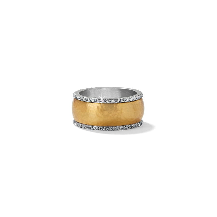 Meridian Geo Band Ring with Hand-Set Crystal | Earth-Inspired Jewelry