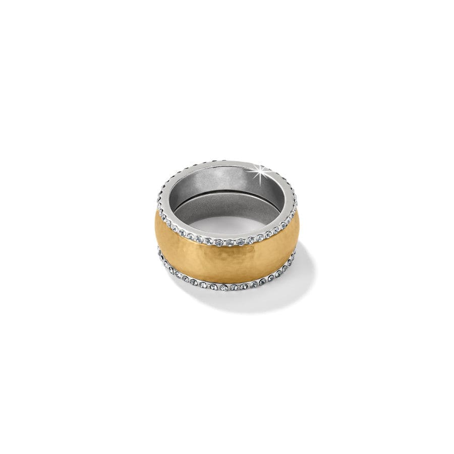 Meridian Geo Band Ring with Hand-Set Crystal | Earth-Inspired Jewelry