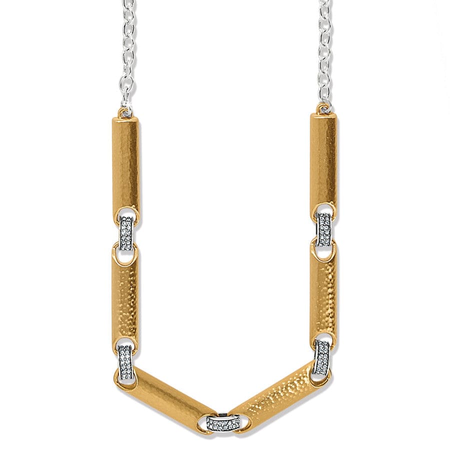 Gold Geo Collar Necklace with Crystals – Earth-Inspired Jewelry