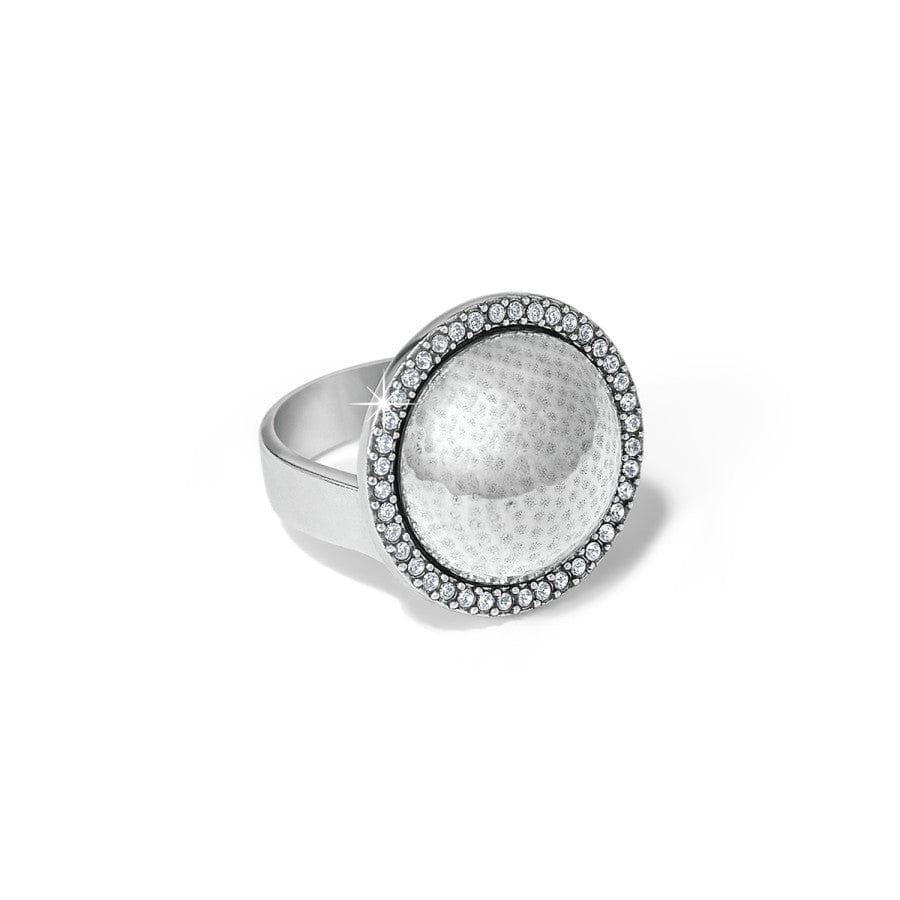 Meridian Geo Dew Domed Crystal Ring – Earth-Inspired Statement Jewelry
