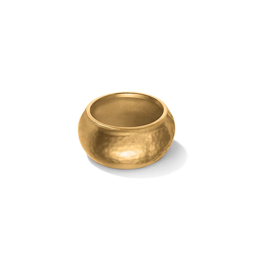 Brushed Gold Geo Ring – Earth-Inspired Meridian Jewelry
