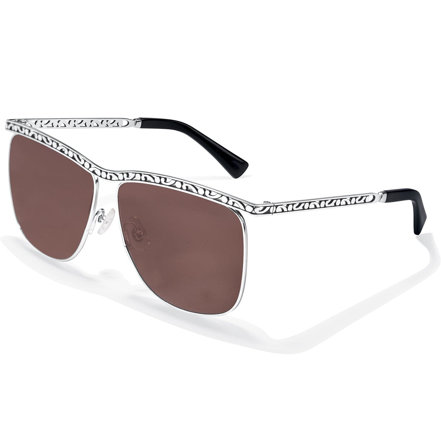 Contempo Wire Frame Sunglasses with Scrolled Temple Detailing