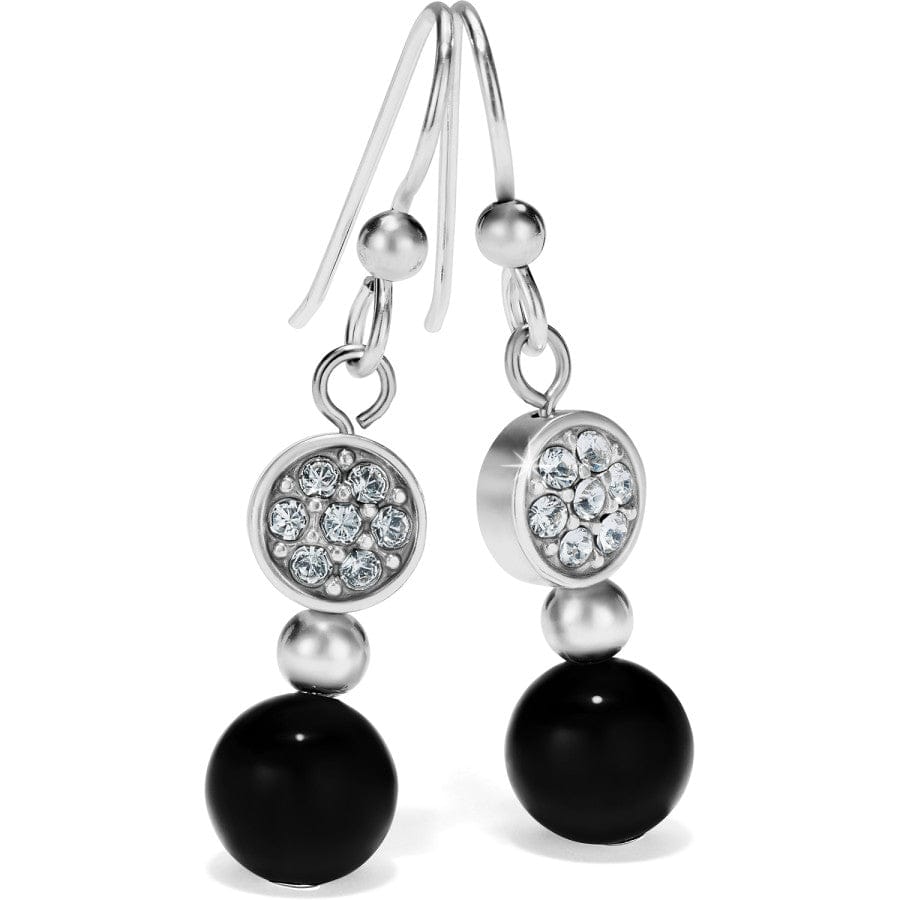 Black Agate French Wire Earrings with Crystals – Meridian Petite