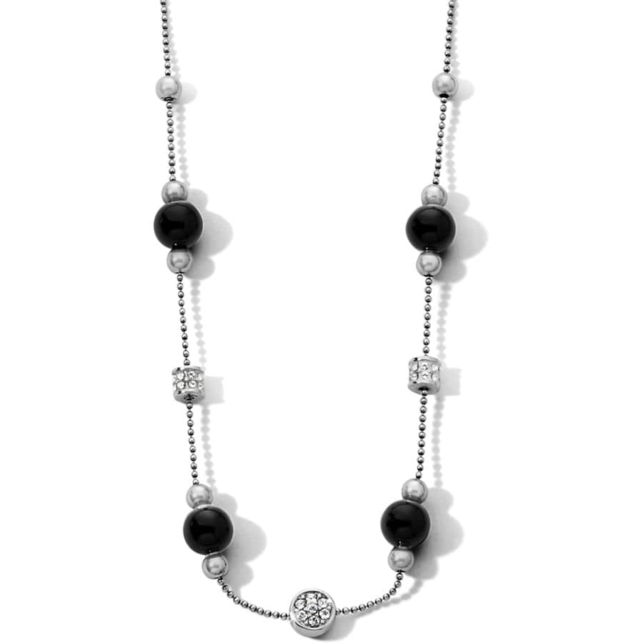 Black Gemstone Short Necklace | Meridian Prime Layering Jewelry