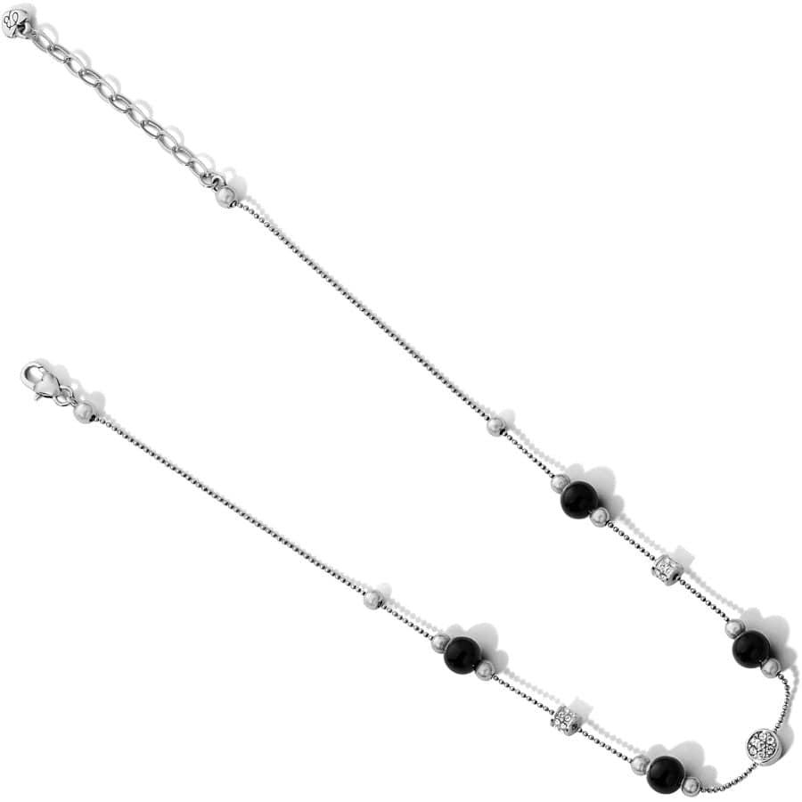 Black Gemstone Short Necklace | Meridian Prime Layering Jewelry