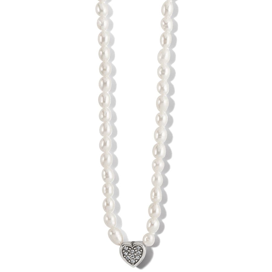 Delicate Pearl Heart Necklace – Meridian Zenith