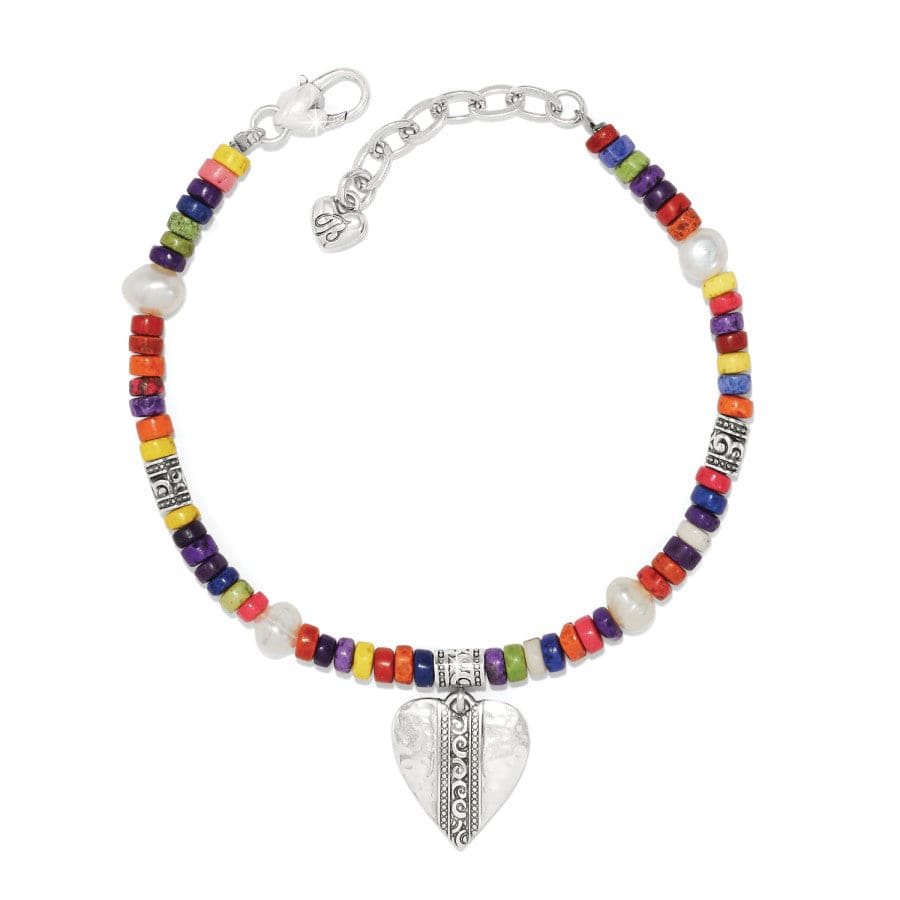Handcrafted Beaded Heart Bracelet | Mingle Medley Colorful Design