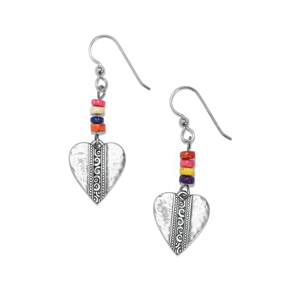 Handcrafted Beaded Heart Earrings with French Wire – Mingle Medley