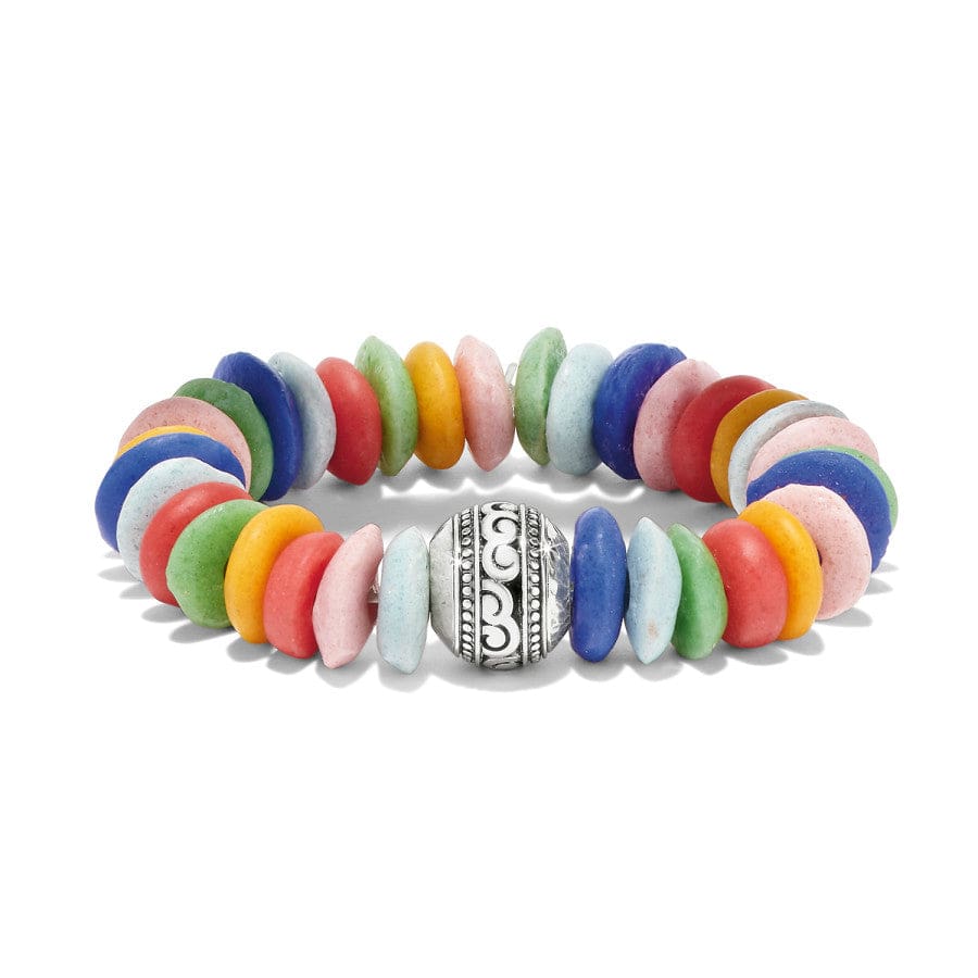 Handcrafted Mingle Medley Beaded Stretch Bracelet with Ashanti Beads