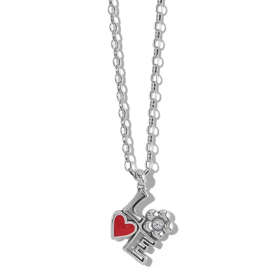 Mod Love Heart Necklace - Hand-Enameled Romantic Jewelry