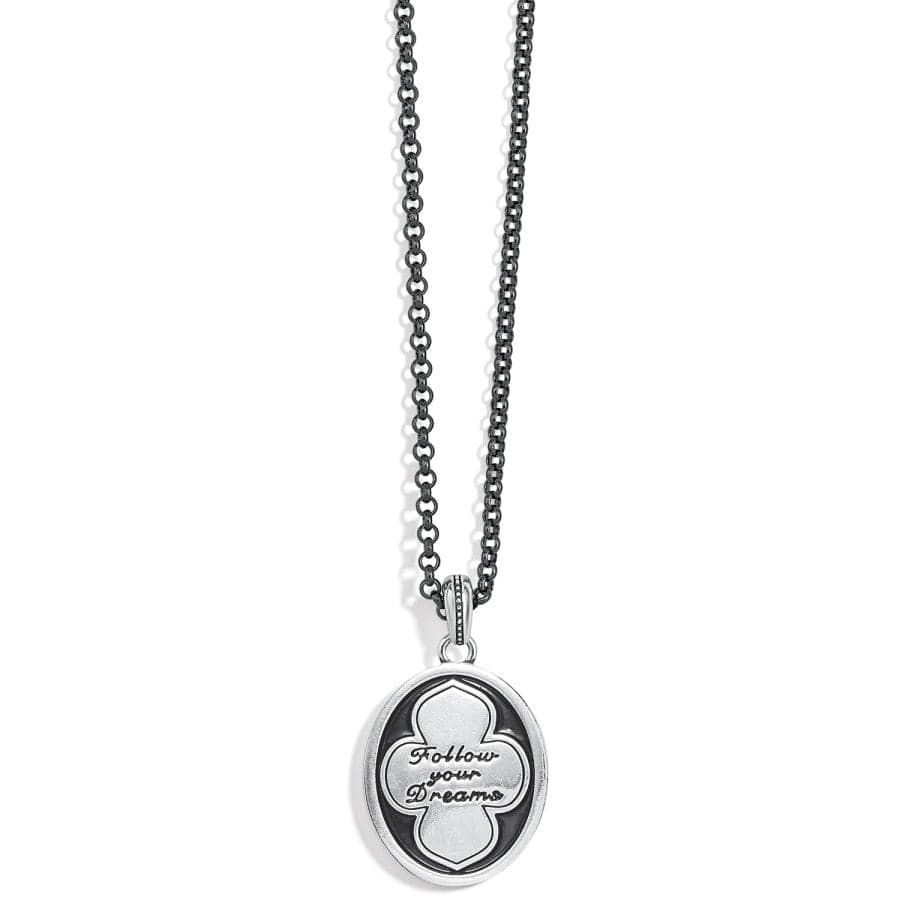 Monarch Gold Brushed Dream Necklace with Inspirational Message