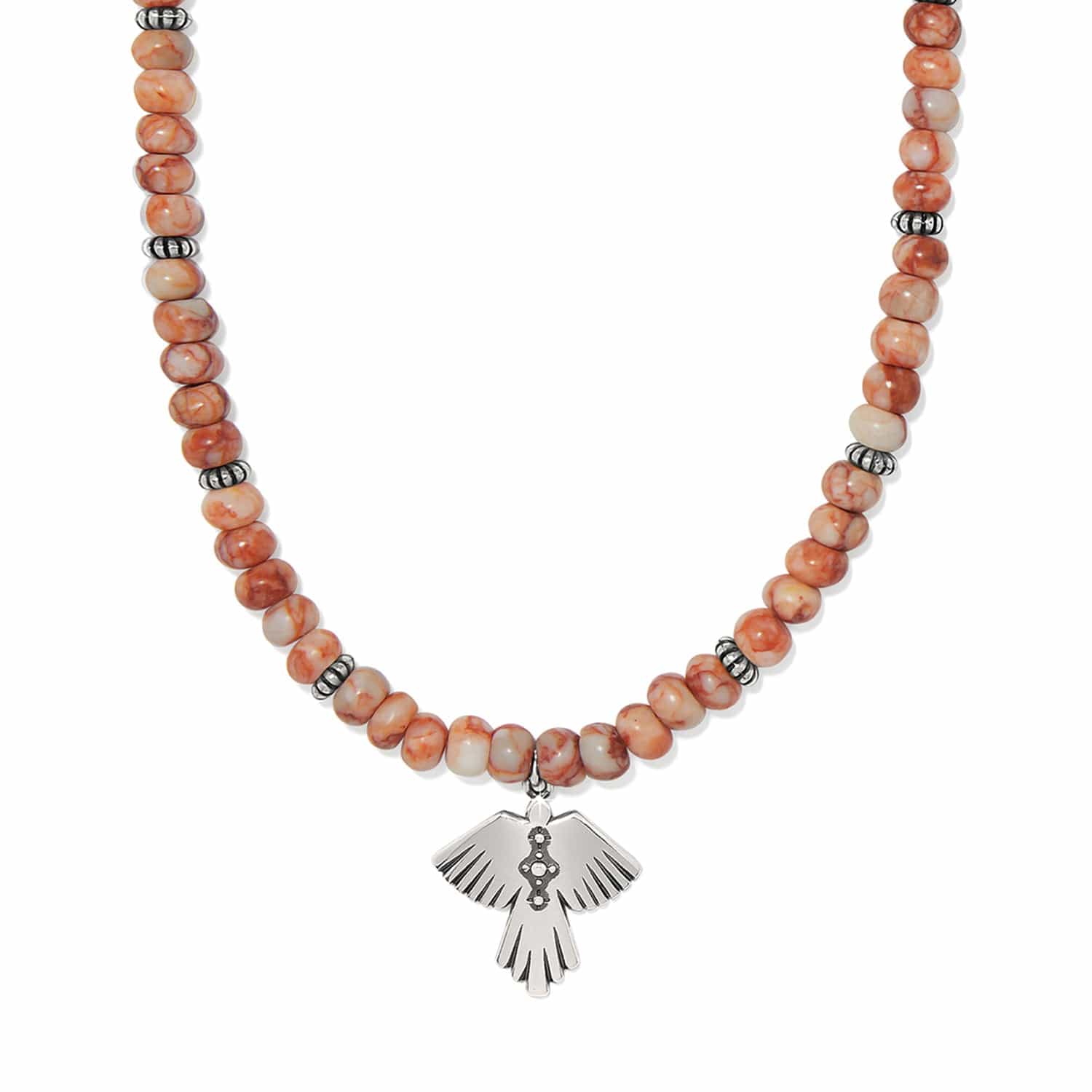 Handcrafted Beaded Mosaic Mojave Flight Necklace - Southwest Style