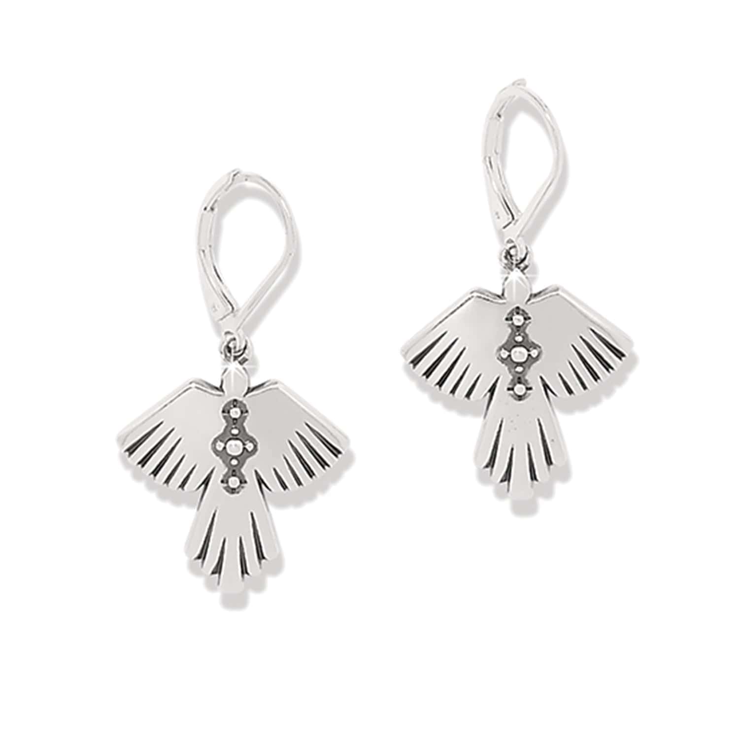 Lightweight Mosaic Mojave Bird Leverback Earrings