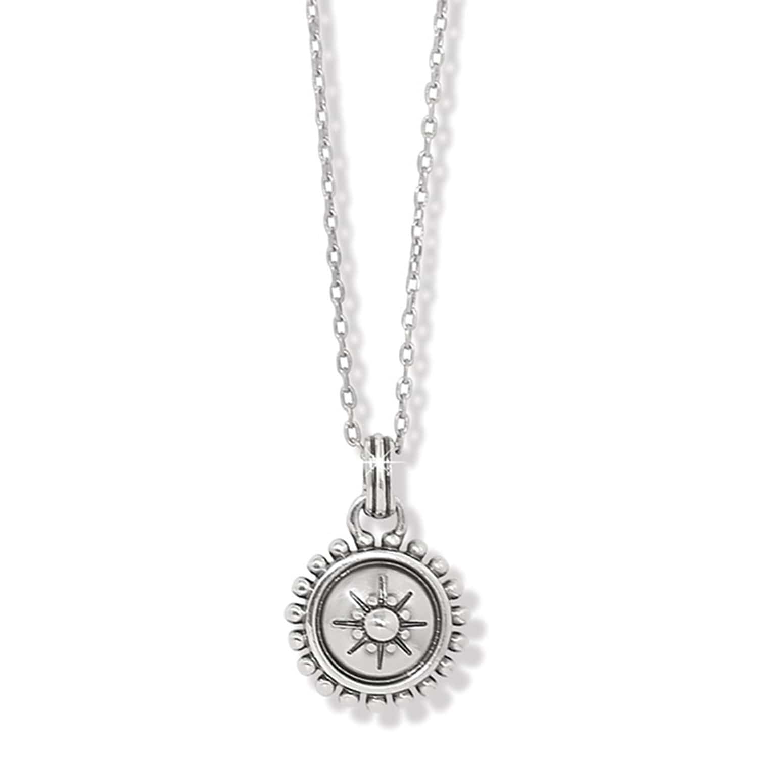Delicate Gold Mosaic Pendant Necklace with Crystal
