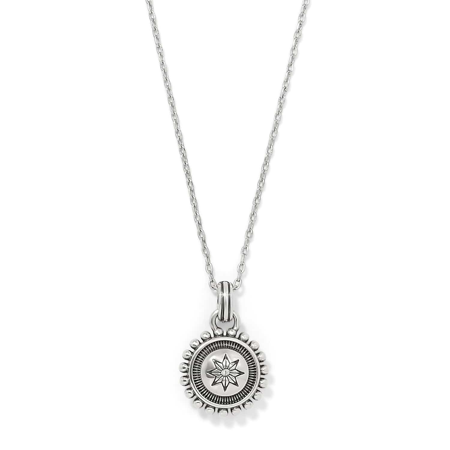 Delicate Gold Mosaic Pendant Necklace with Crystal