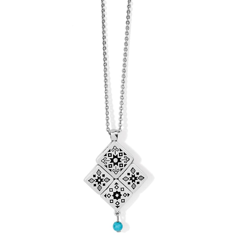 Howlite Bead Mosaic Tile Necklace with Southwest Style