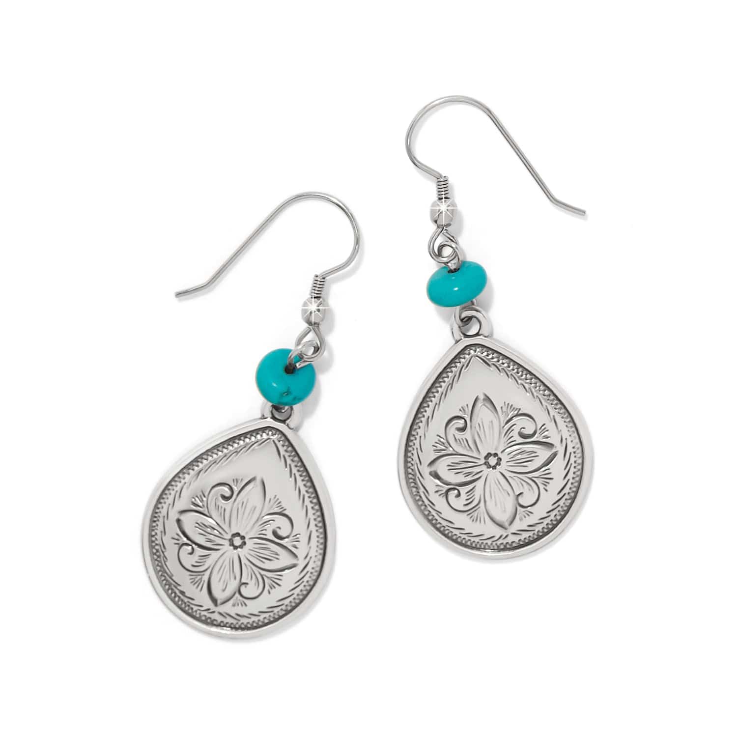 Turquoise Mosaic French Wire Earrings – Southwest Style