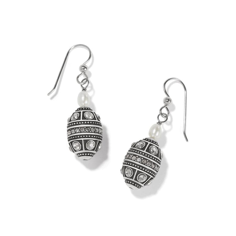 Mumtaz Freshwater Pearl Drop Earrings with Crystal Accents