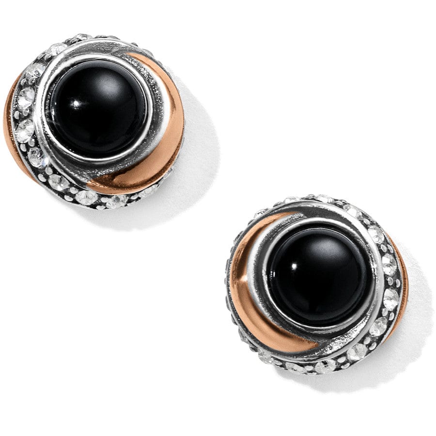 Black Agate Button Earrings – Neptune's Rings Handcrafted Jewelry