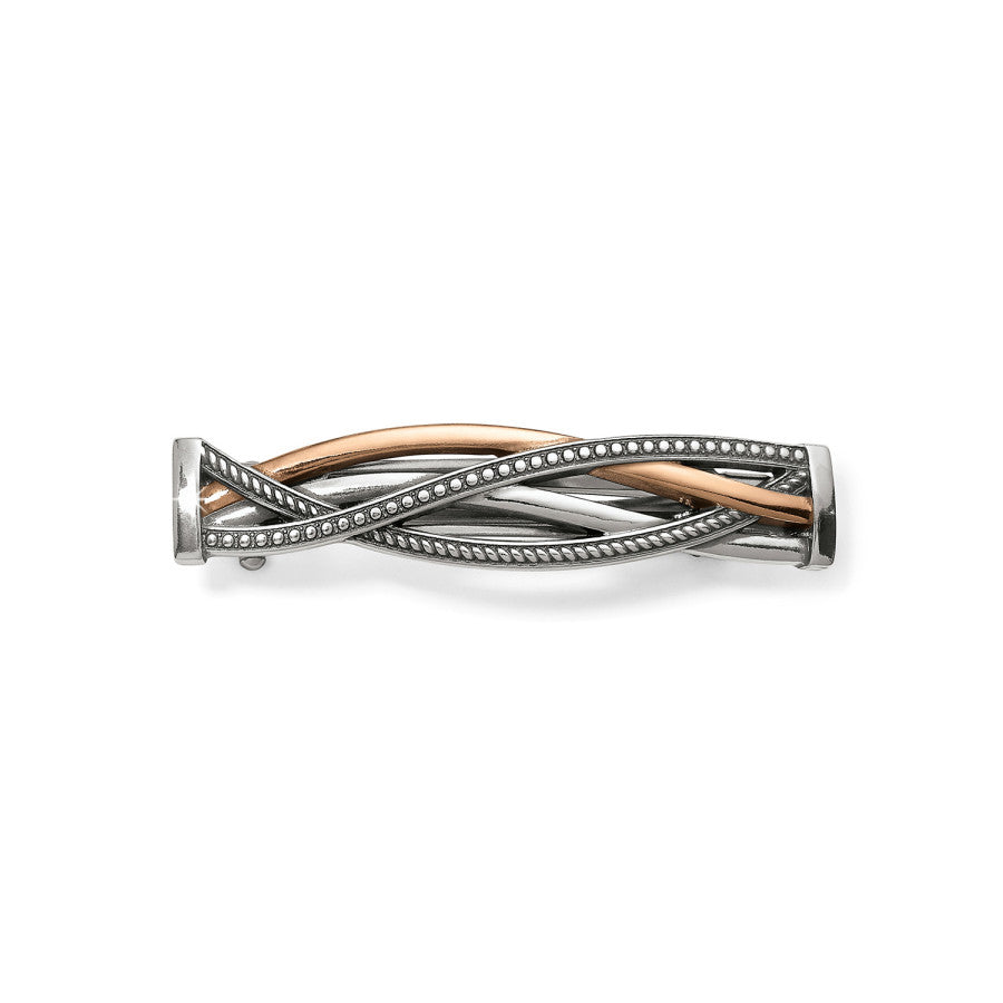 Neptune's Rings Mixed Metal Hair Barrette - Elegant Small Clip