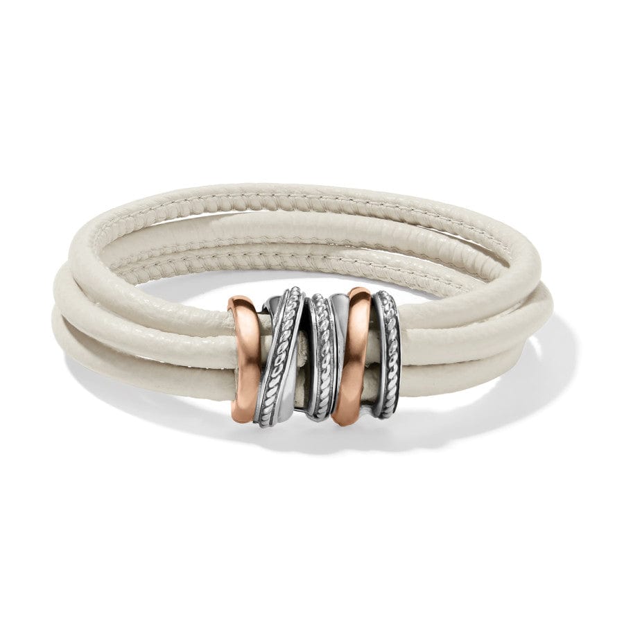 Neptune's Rings Two-Tone Leather Bracelet – Space-Inspired Jewelry