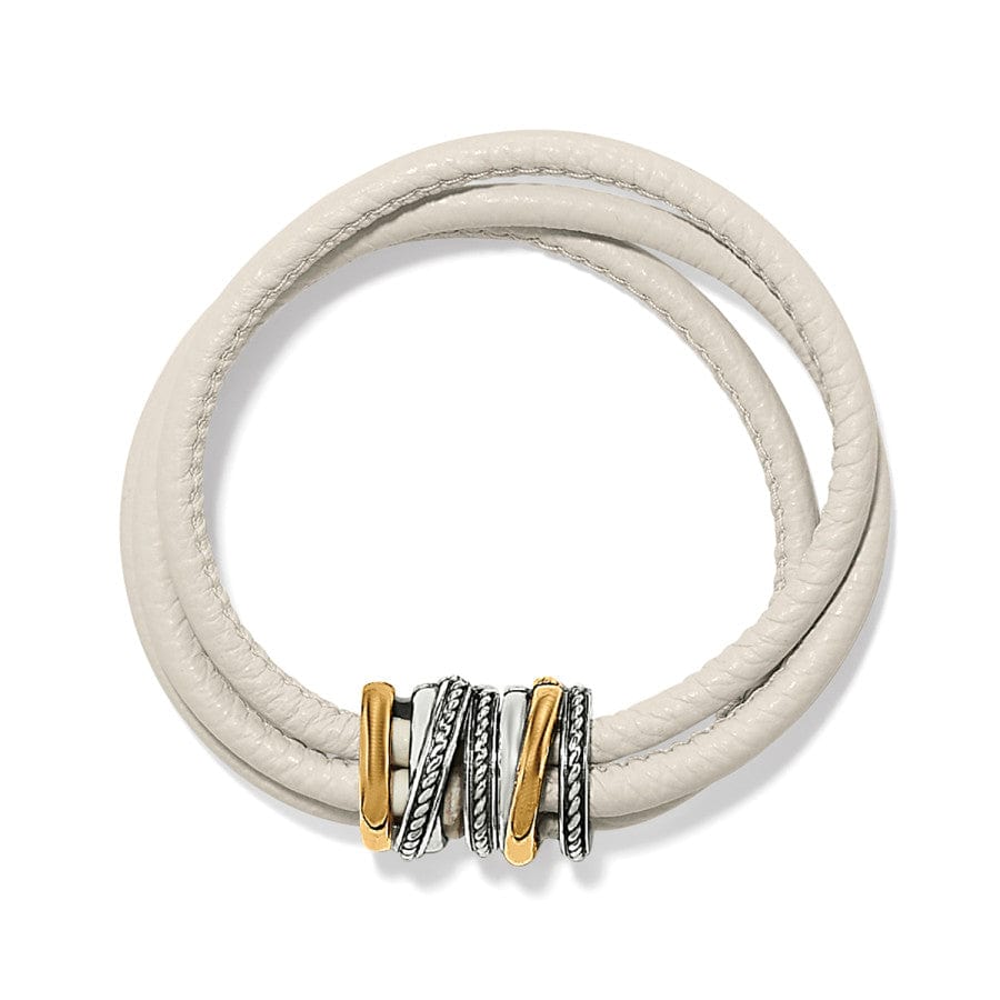 Neptune's Rings Two-Tone Leather Bracelet – Space-Inspired Jewelry