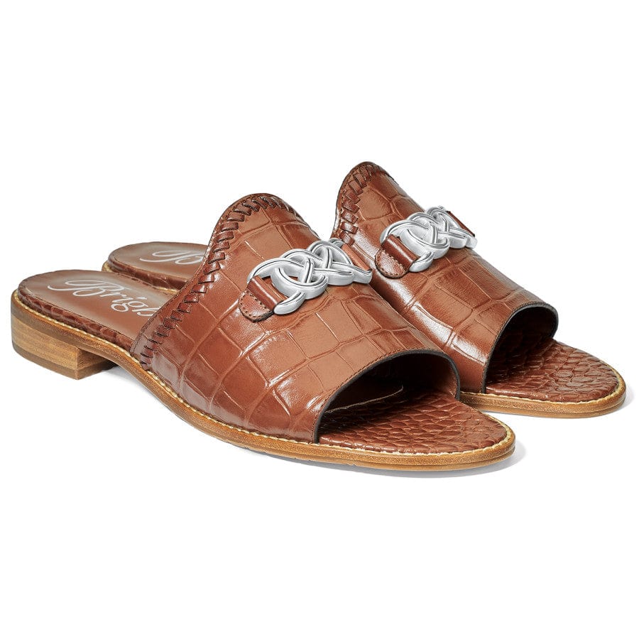 Italian Croco Leather Slide Sandals – Nola Comfort Walking Shoes