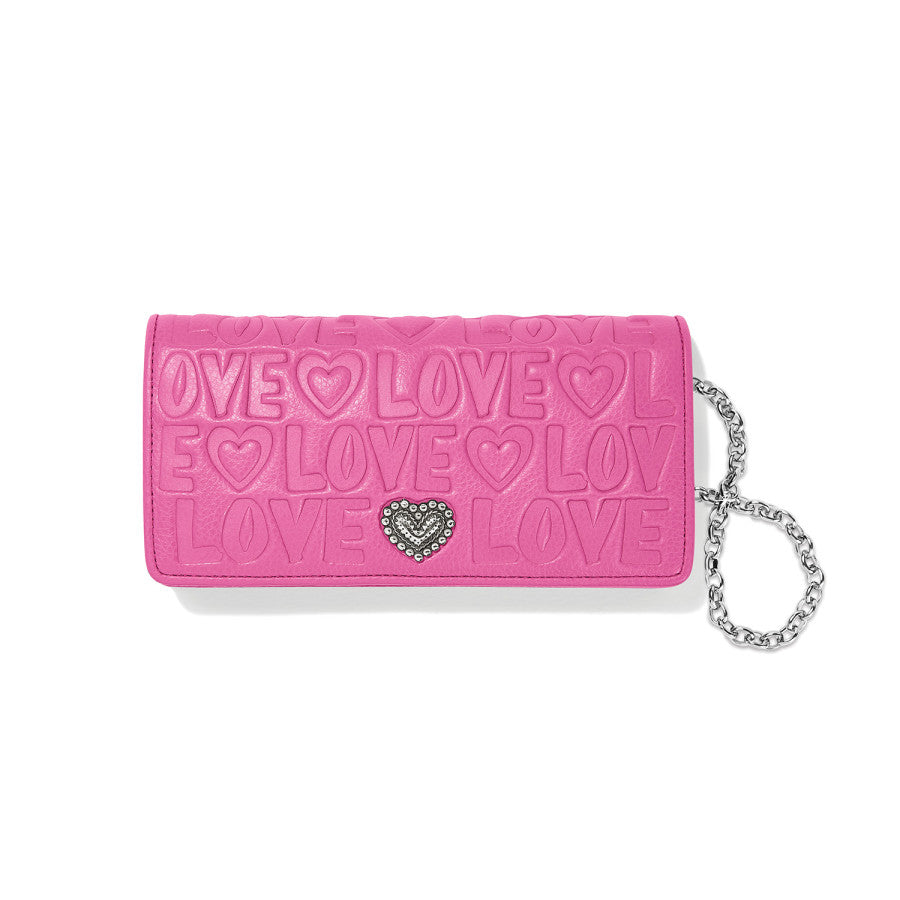 Love Engraved Leather Wallet with Wristlet Chain – Rockmore
