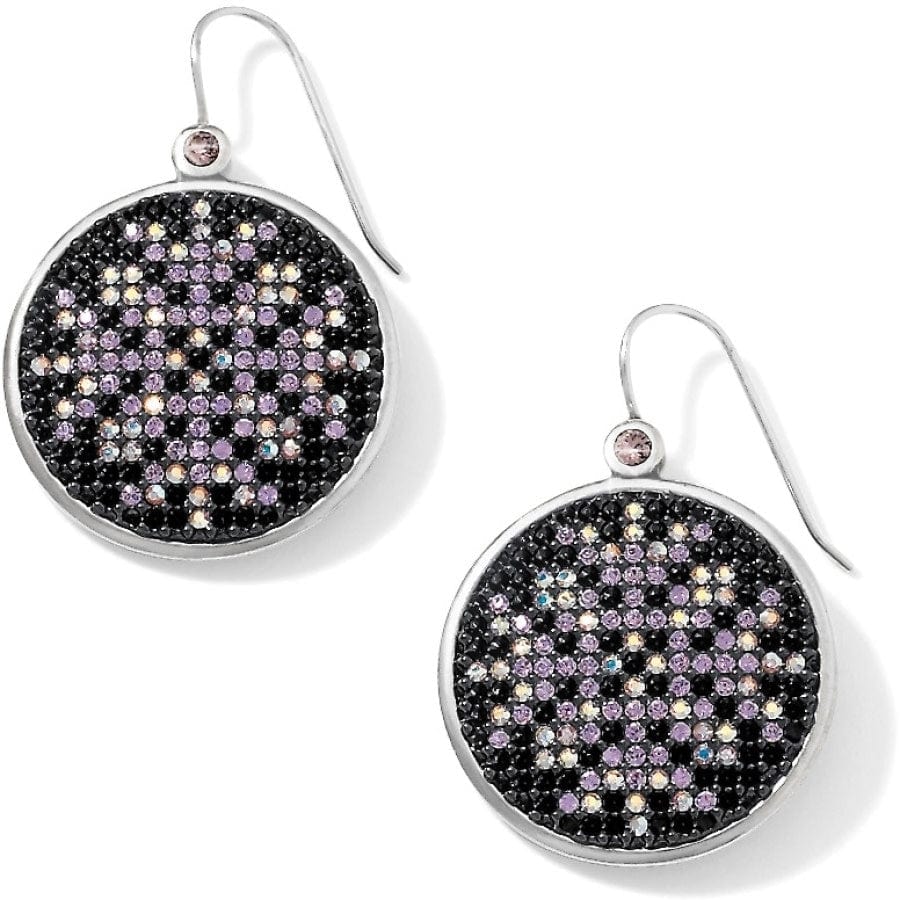 Nordic Star Crystal French Wire Earrings with Folkloric Design