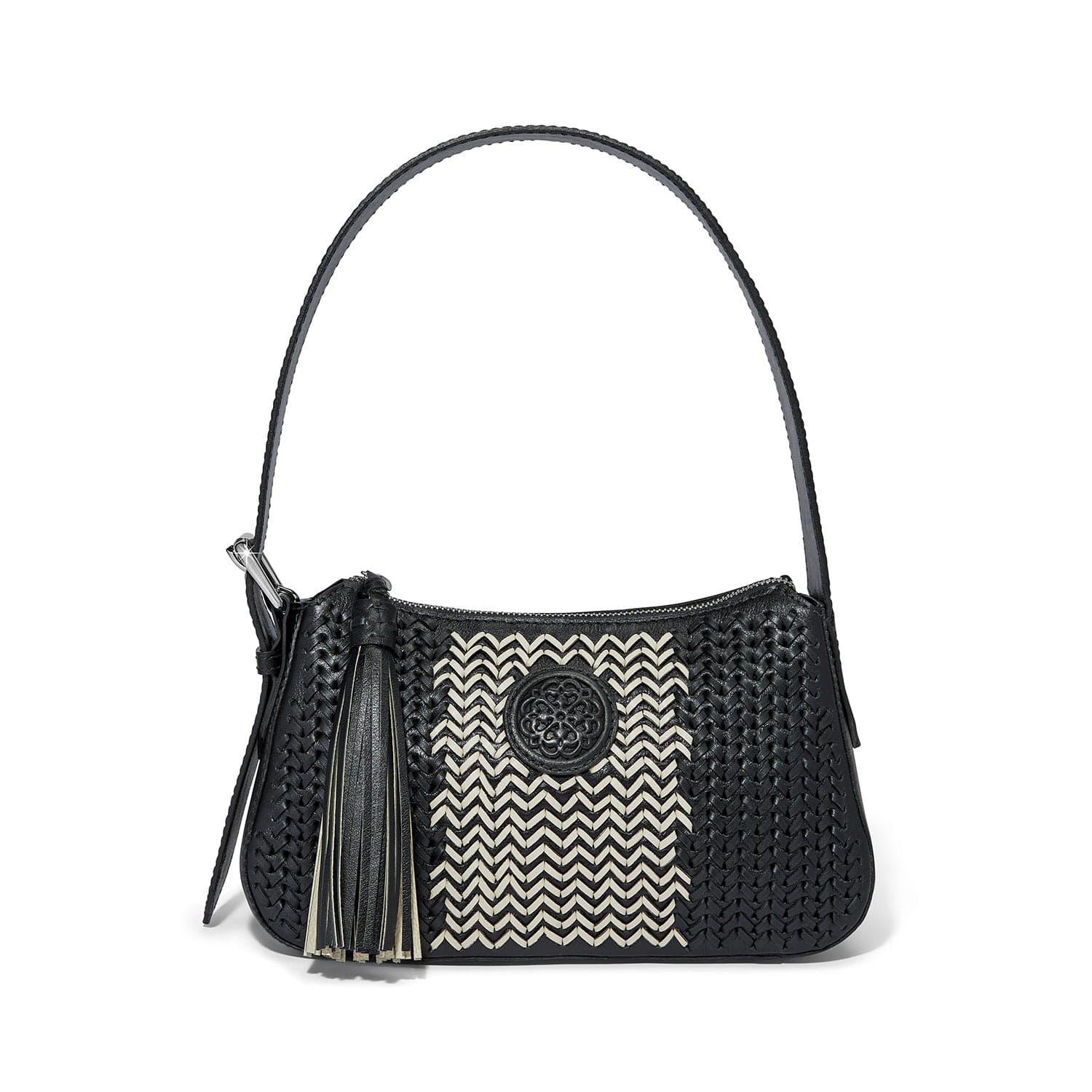 Odella Handwoven Color-Block Shoulder Bag