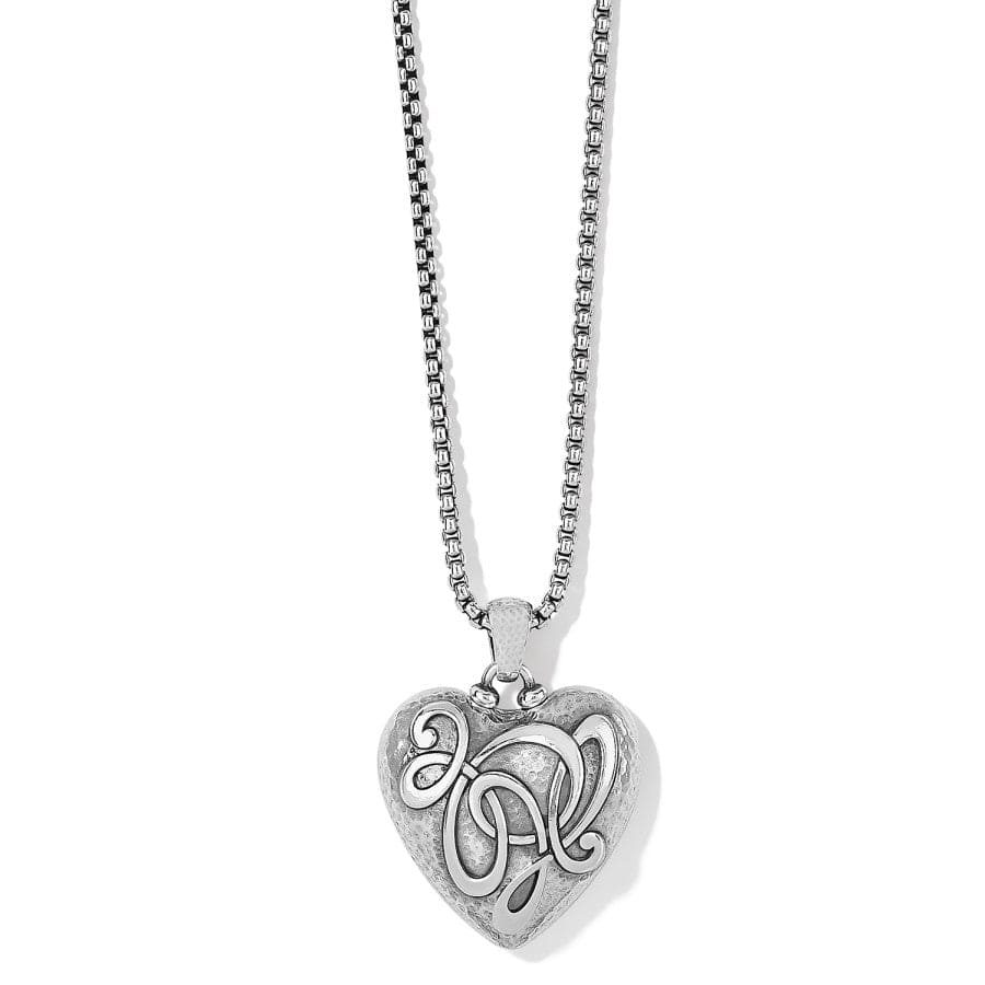 Vintage Modern Swirled Heart Pendant Necklace
