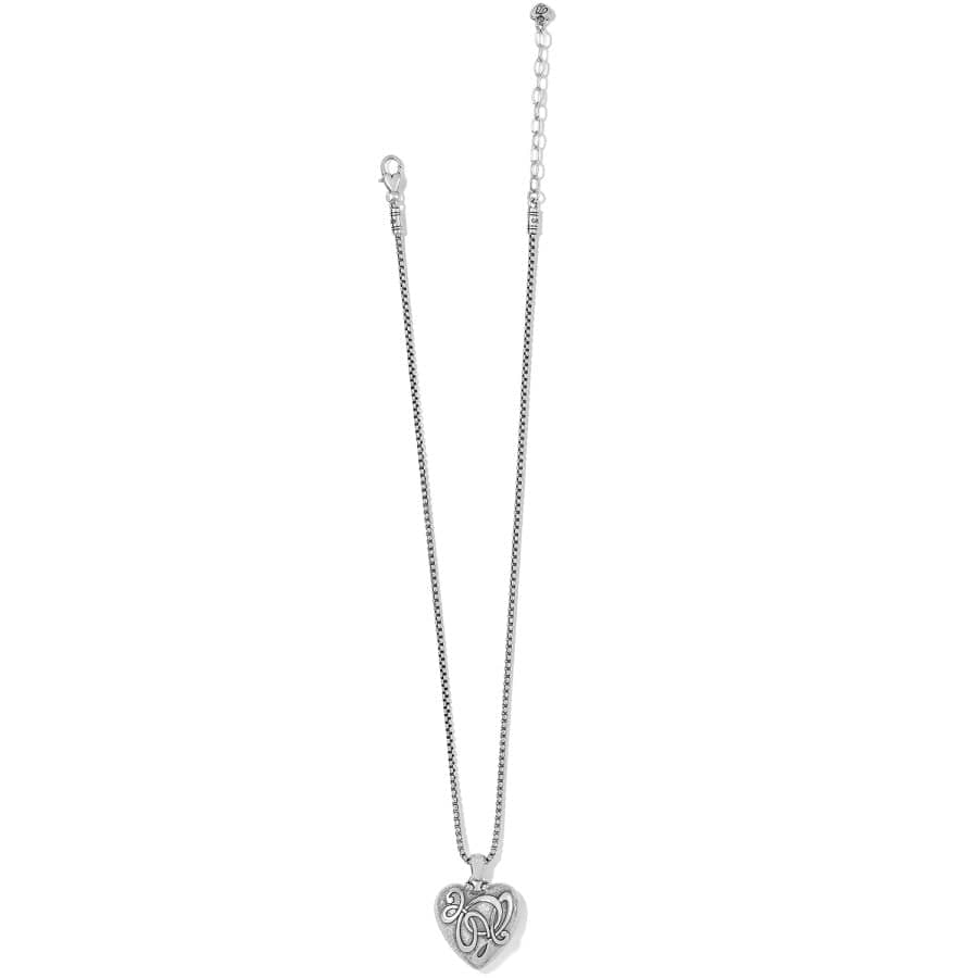Vintage Modern Swirled Heart Pendant Necklace