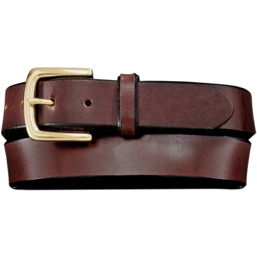 Men's English Bevel Latigo Belt with Gold Buckle