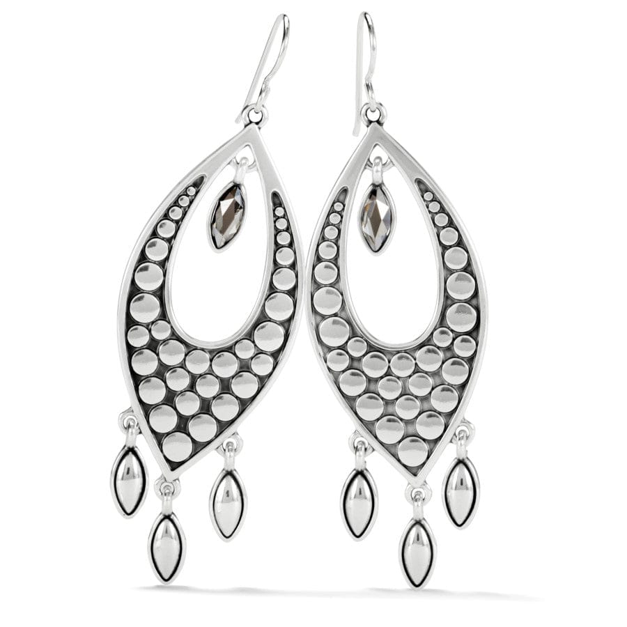 Marquise Crystal French Wire Earrings with Pebble Mosaic