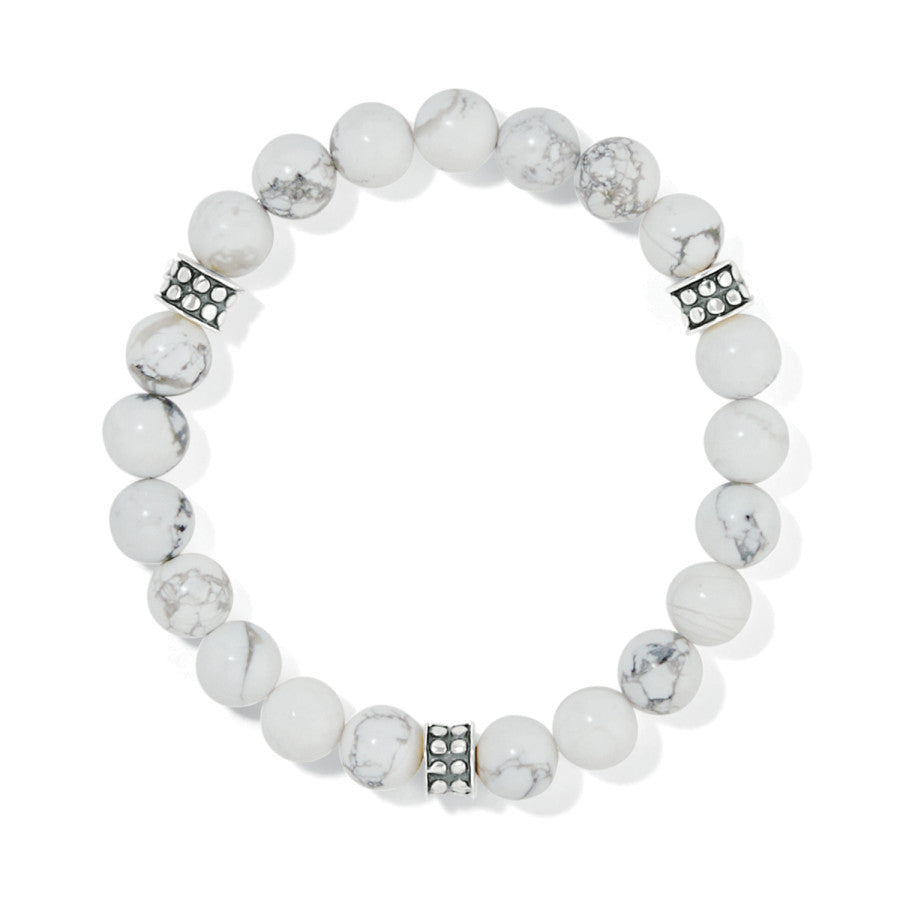 Howlite Bead Stretch Bracelet – Pebble Dot Dream Stackable