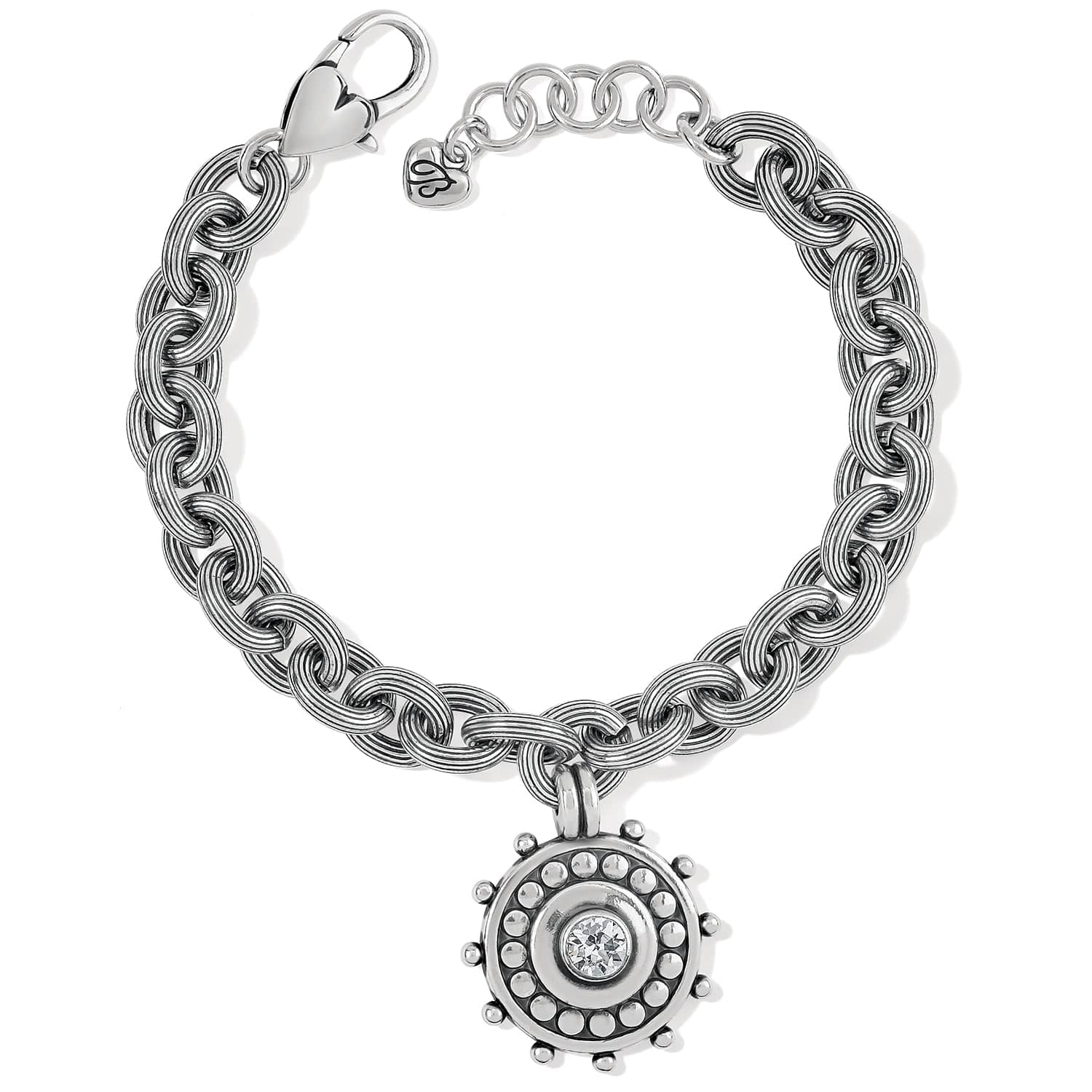 Bali-Inspired Pebble Dot Medallion Chain Bracelet