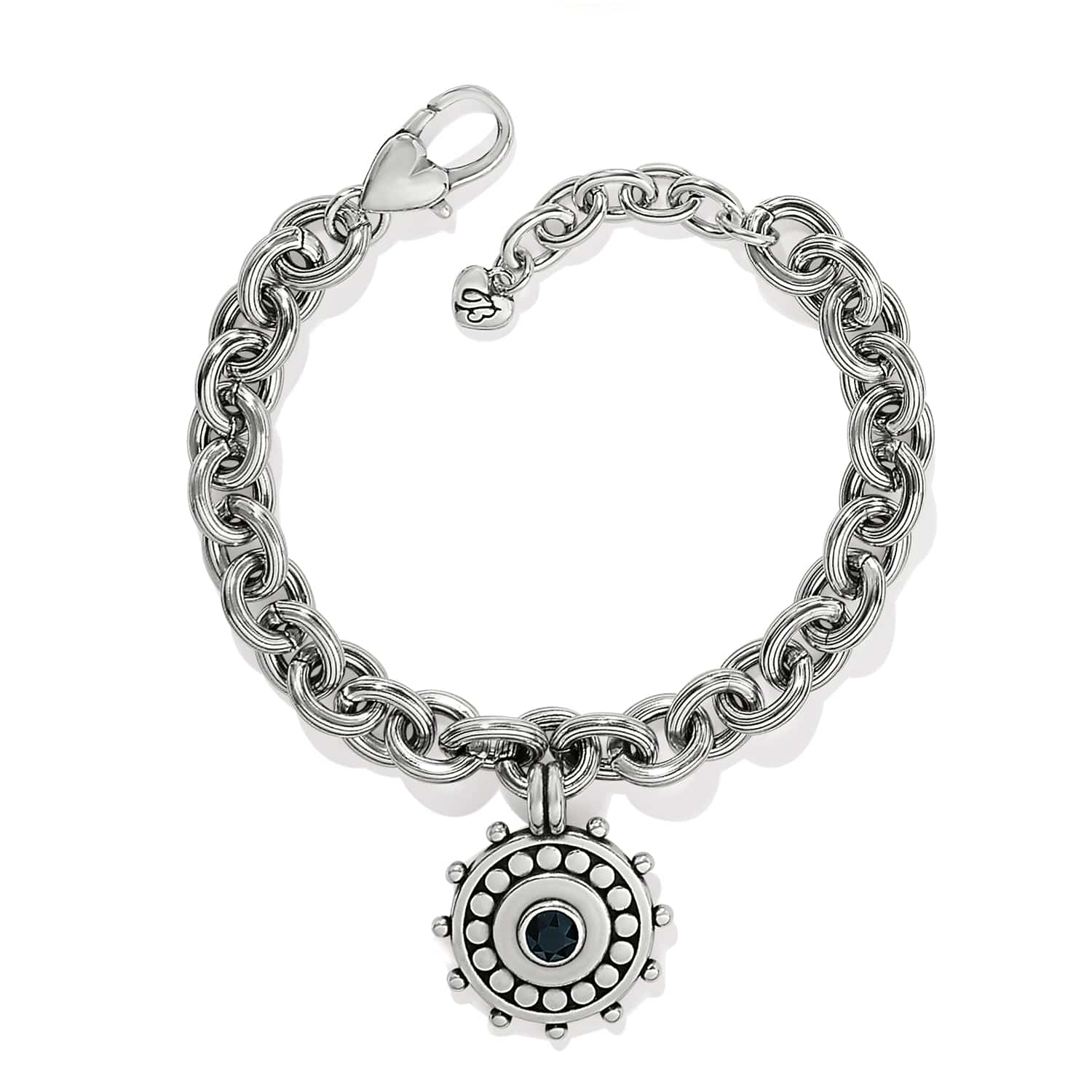 Handcrafted Pebble Dot Medali Sparkle Charm Bracelet
