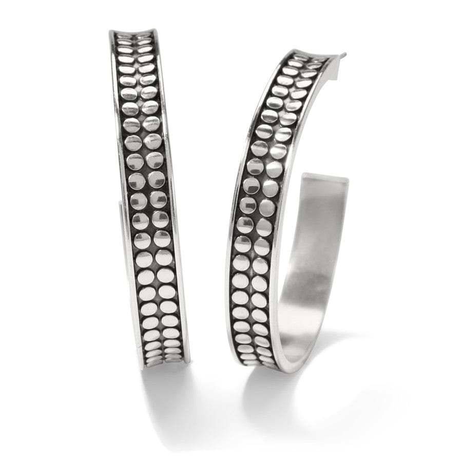 Balinese-Inspired Pebble Dot Medium Hoop Earrings