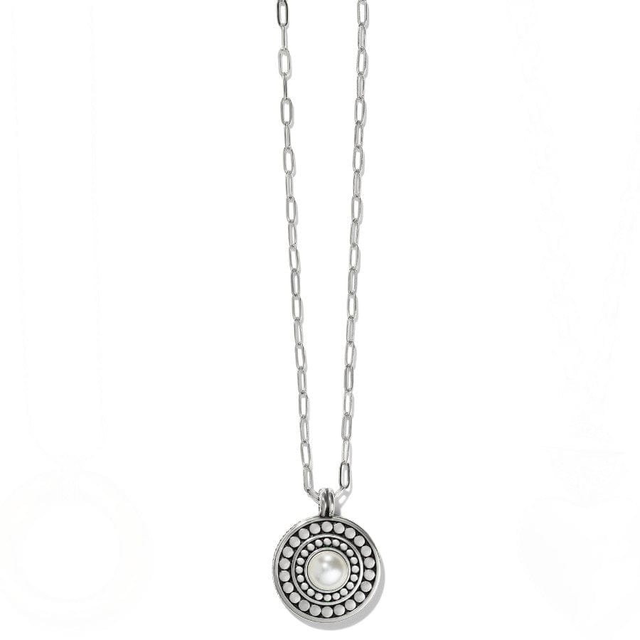 Pearl Reversible Necklace with Crystal & Pebble Dot Design