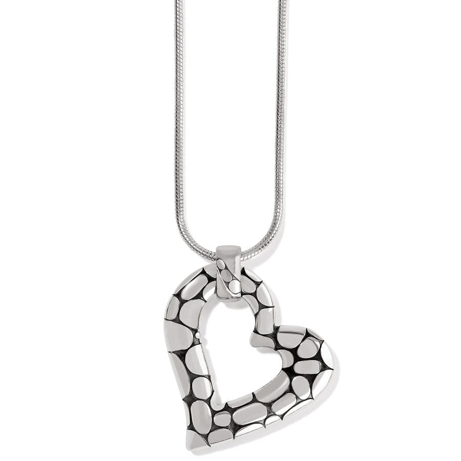 Pebble Heart Pendant Necklace - Nature-Inspired Jewelry