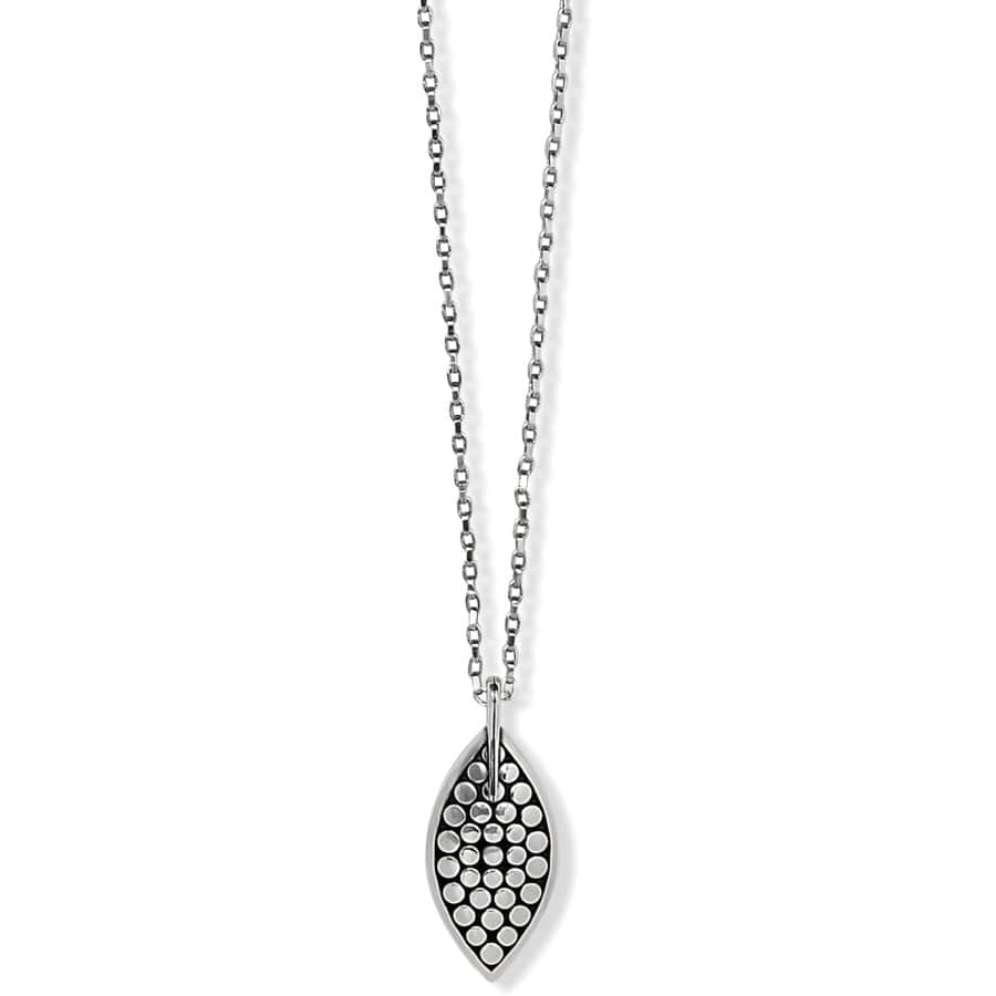 Balinese Silver Pebble Leaf Short Necklace – Handcrafted Nature-Inspired Jewelry